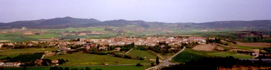Vista panorámica de Obanos desde Karatea